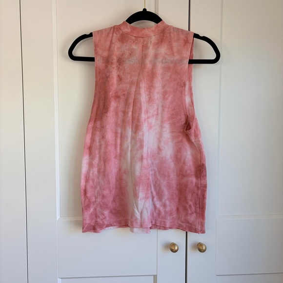 Spiritual Gangster Blush Tie-Dye Muscle Tee | M - Picture 5 of 6